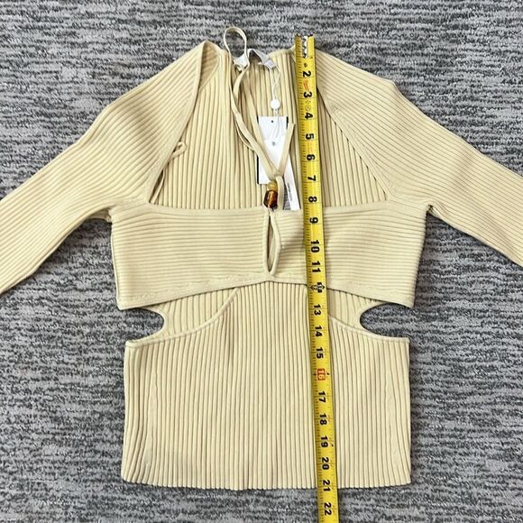 NWT Jonathan SIMKHAI Elenor Halter Top Dried Pineapple Large - Picture 7 of 12